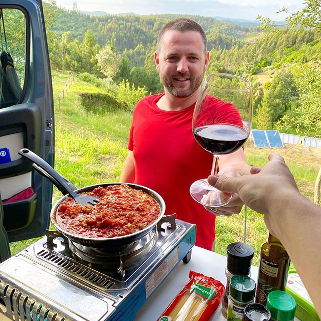 Dinner with a view from our campervan 🚐😍