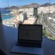 Getting some work done with a nice view of Las Palmas de Gran Canaria